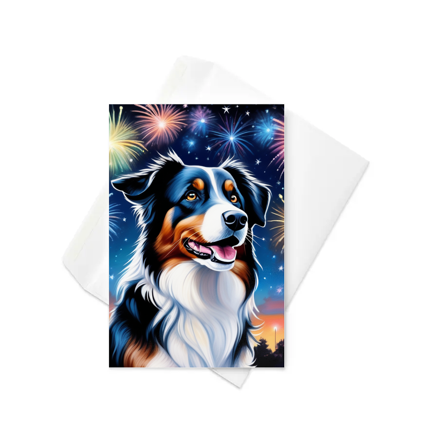 PugMug Custom Australian Shepherd Dog Greeting Card