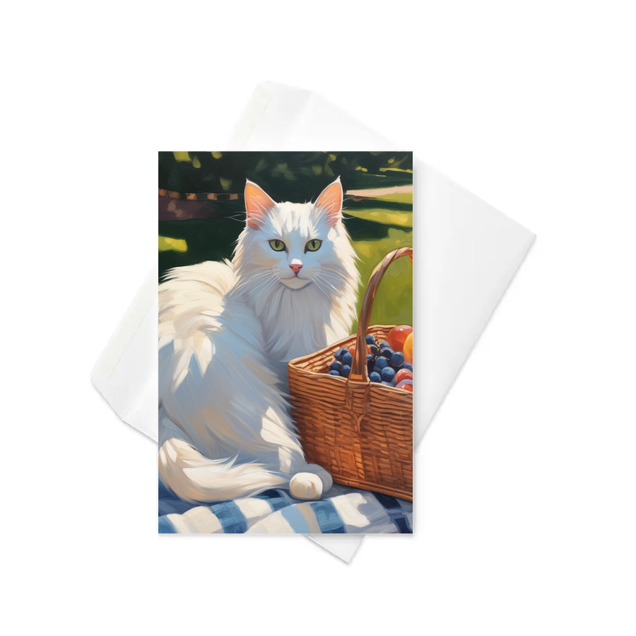 PugMug Custom White Companion Cat Greeting Card