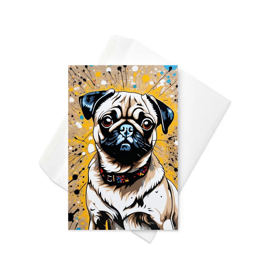 PugMug Custom Pug Greeting Card