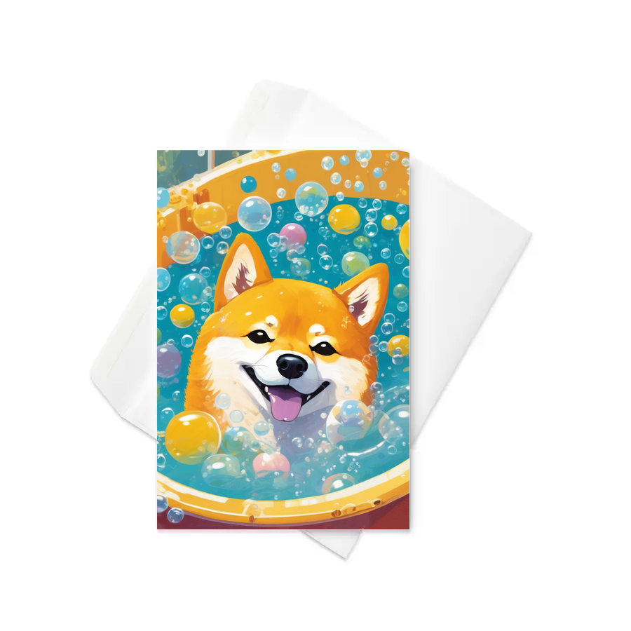 PugMug Custom Shiba Inu Greeting Card