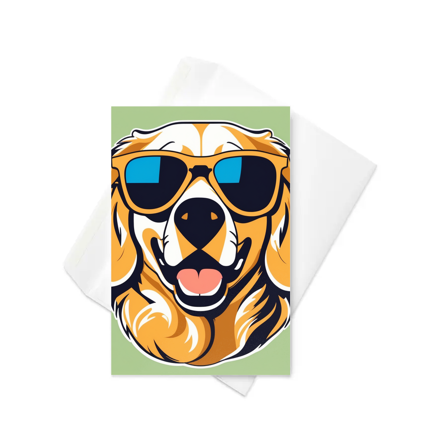 PugMug Custom Golden Retriever Greeting Card