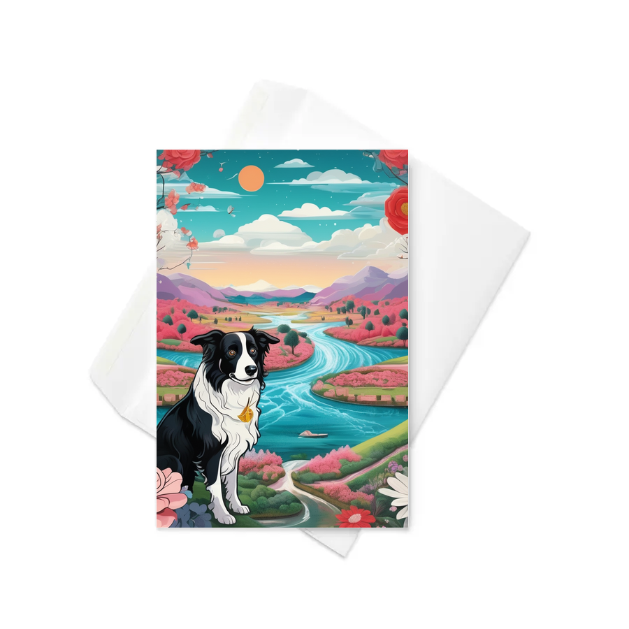 PugMug Custom Border Collie Greeting Card