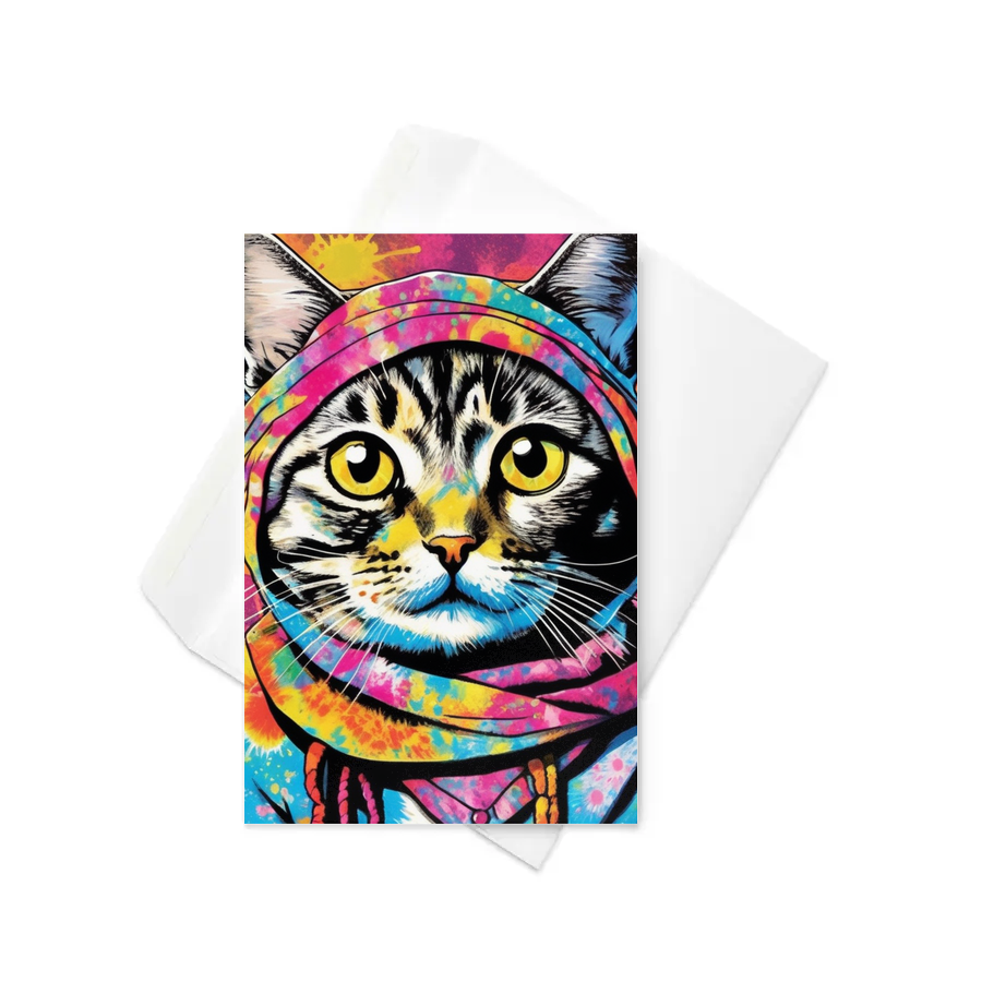 PugMug Custom Tabby Scottish Fold Cat Greeting Card