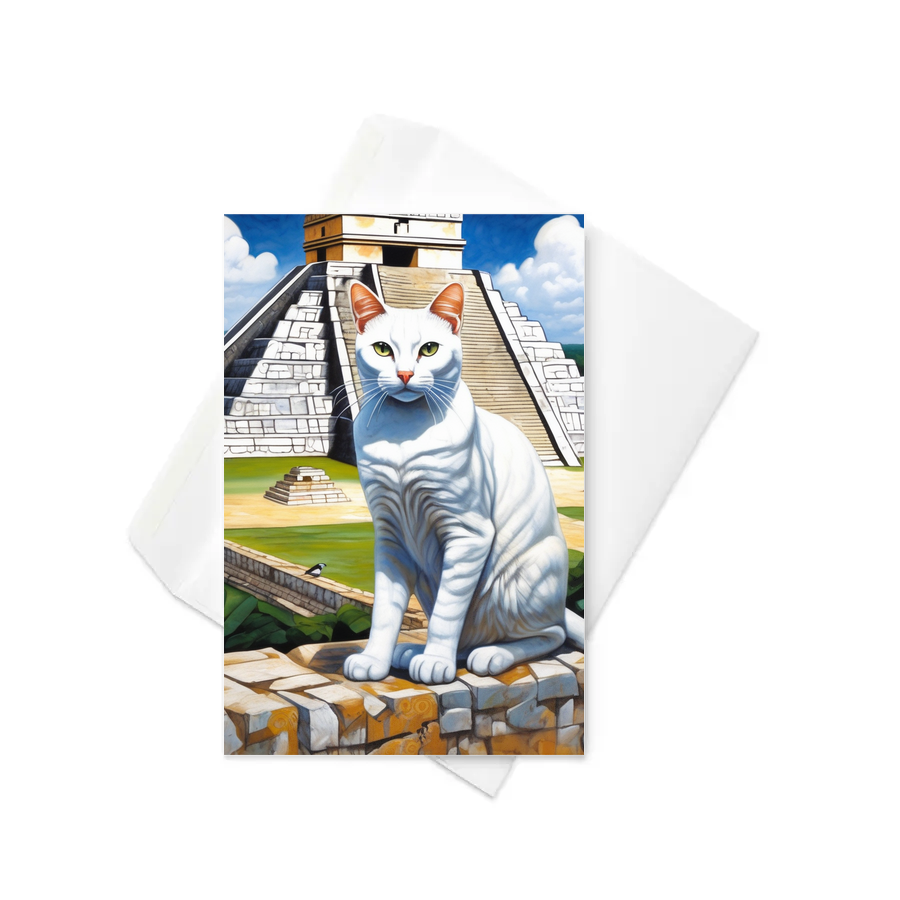 PugMug Custom White Companion Cat Greeting Card