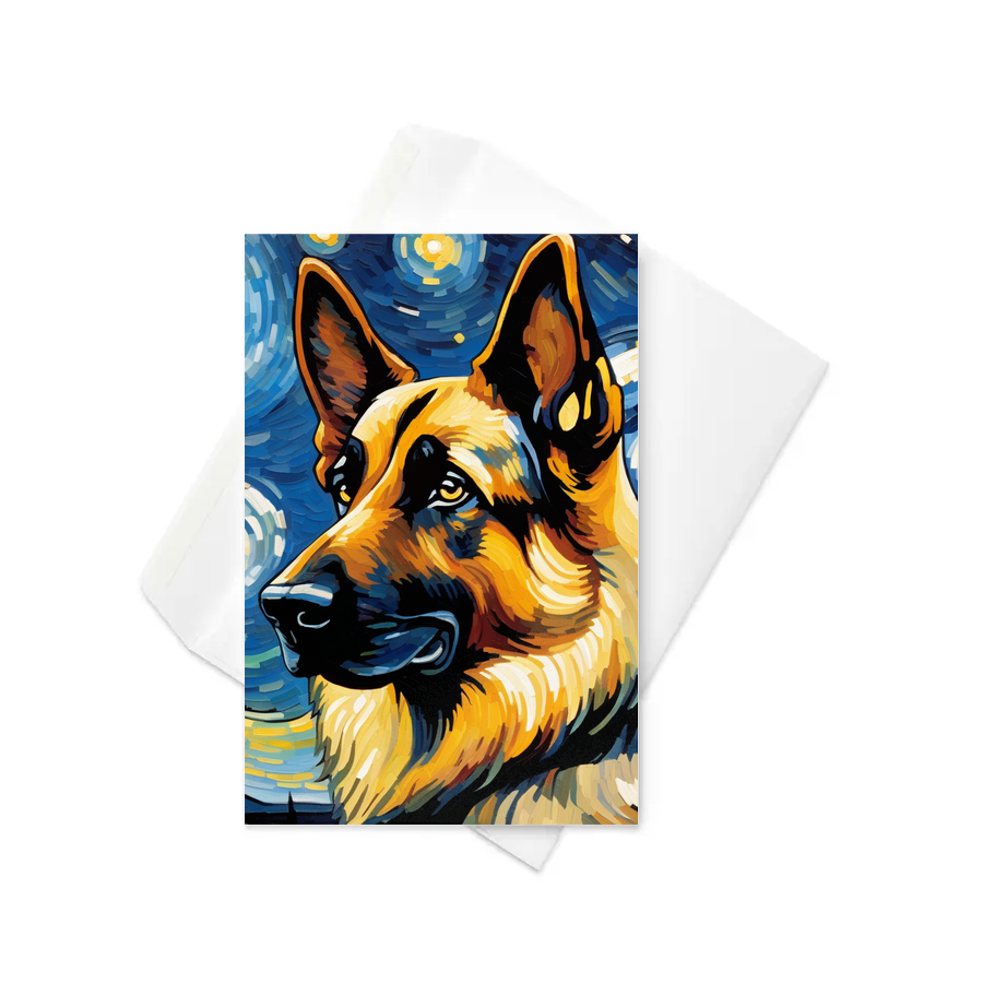 PugMug Custom German Shepherd Dog Greeting Card