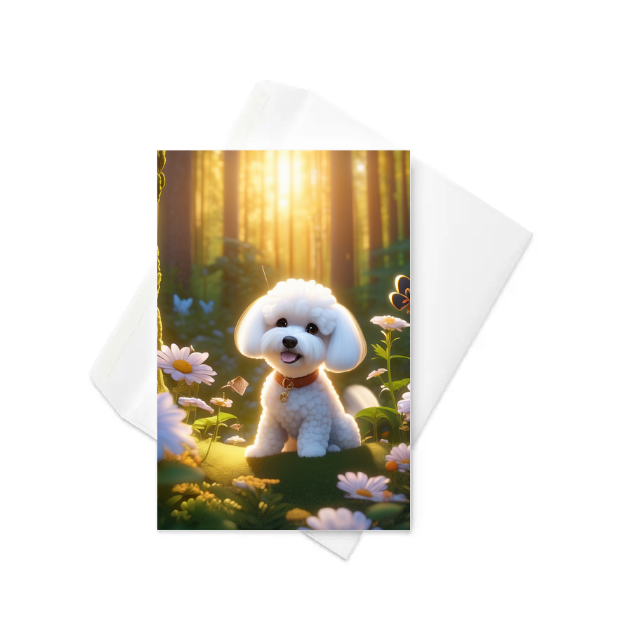 PugMug Custom Bichons Frise Greeting Card