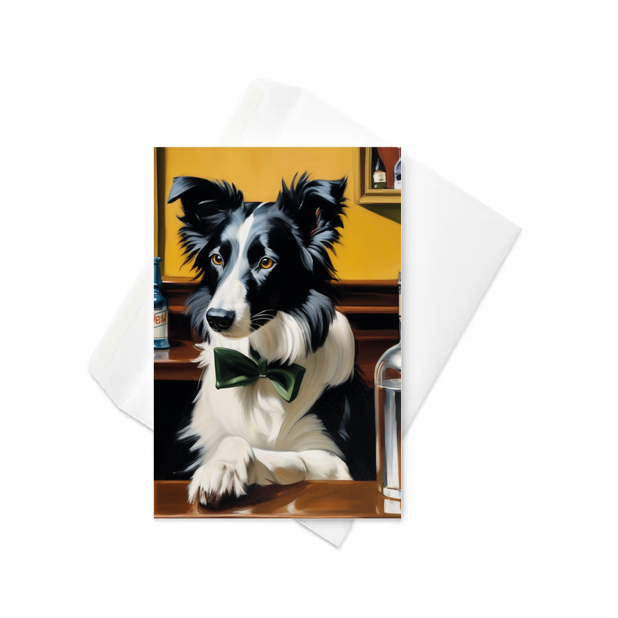 PugMug Custom Border Collie Greeting Card