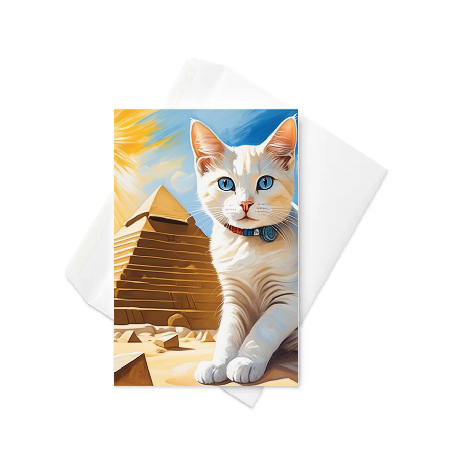 PugMug Custom White Companion Cat Greeting Card