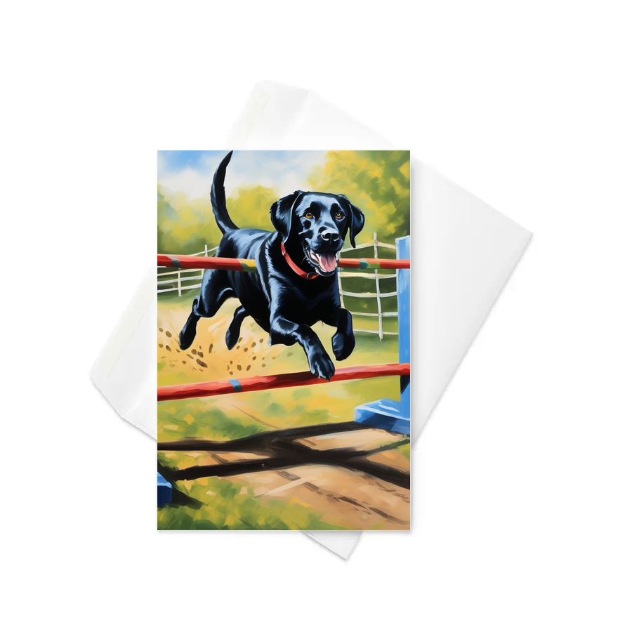 PugMug Custom Black Labrador Retriever Greeting Card