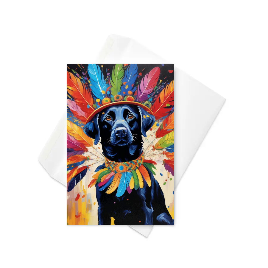 PugMug Custom Black Labrador Retriever Greeting Card