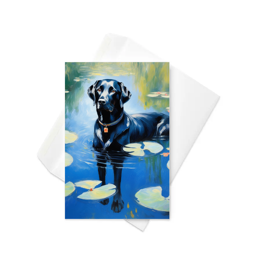 PugMug Custom Black Labrador Retriever Greeting Card