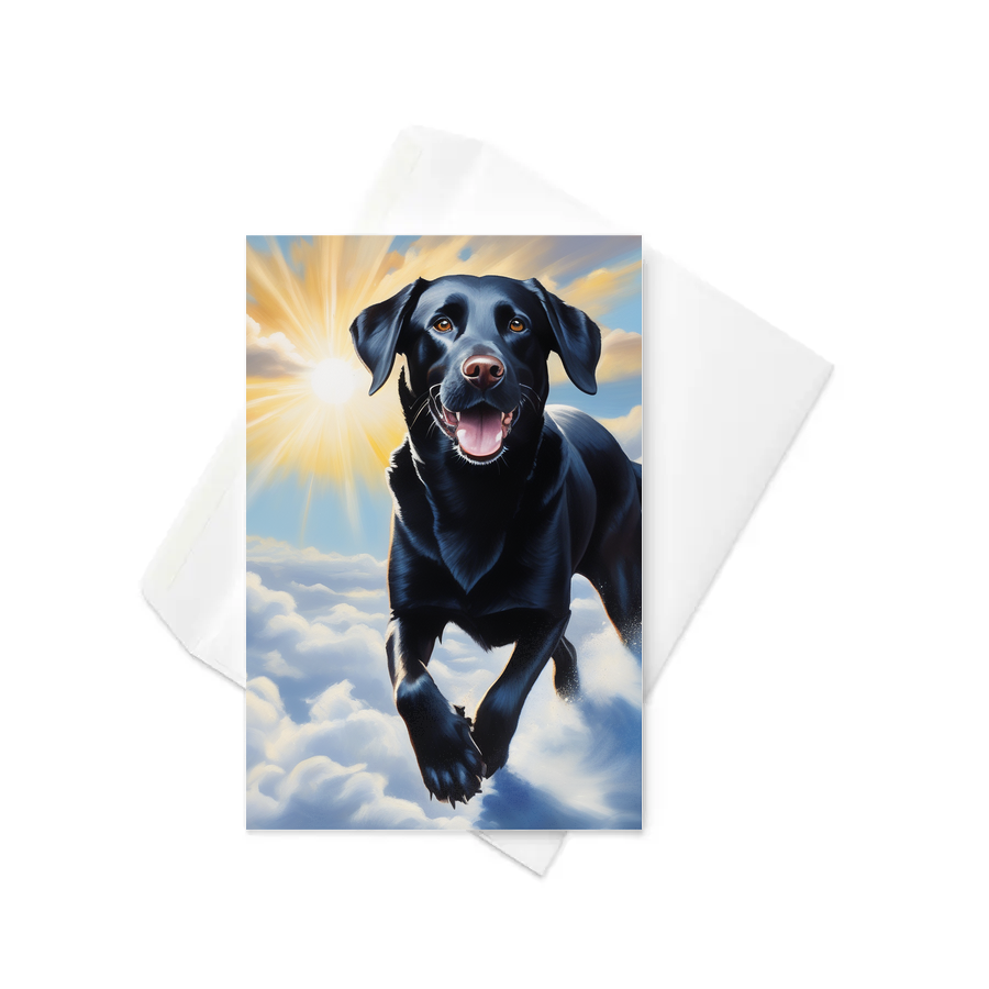 PugMug Custom Black Labrador Retriever Greeting Card