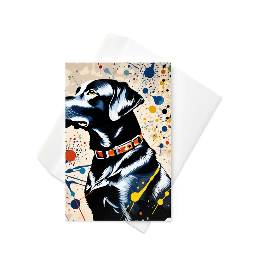PugMug Custom Black Labrador Retriever Greeting Card