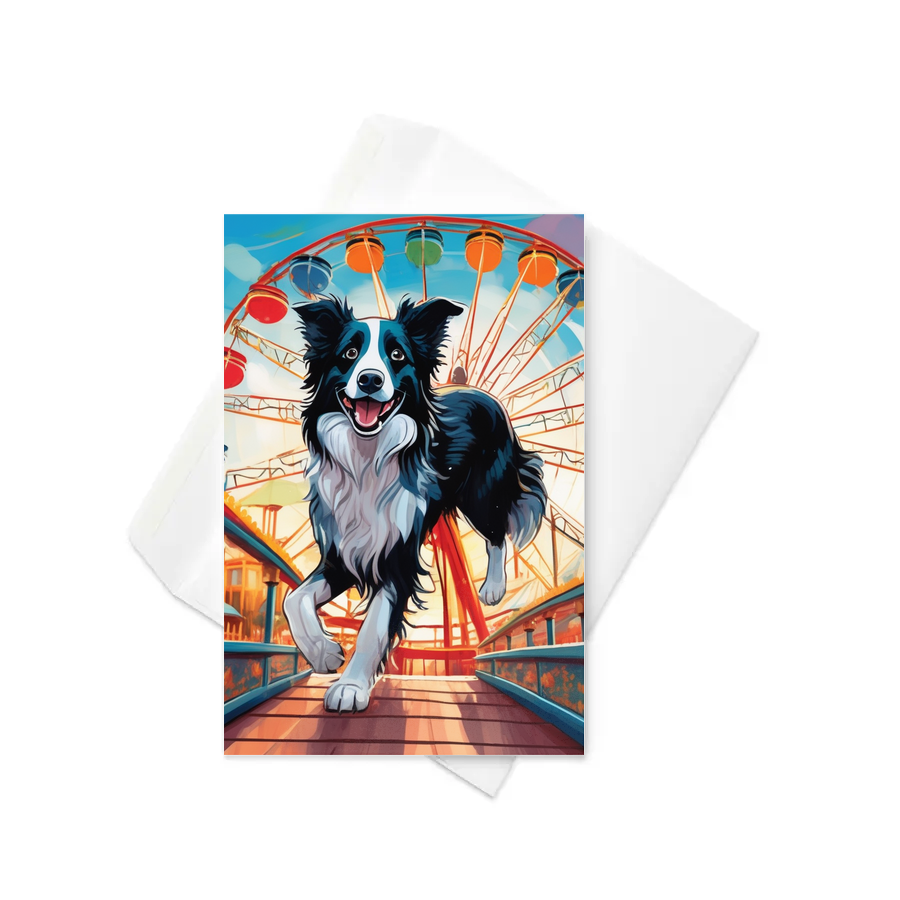 PugMug Custom Border Collie Greeting Card