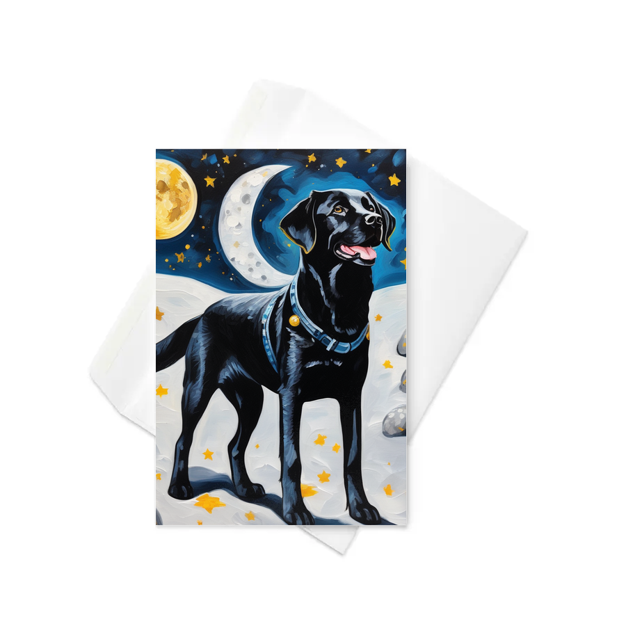 PugMug Custom Black Labrador Retriever Greeting Card
