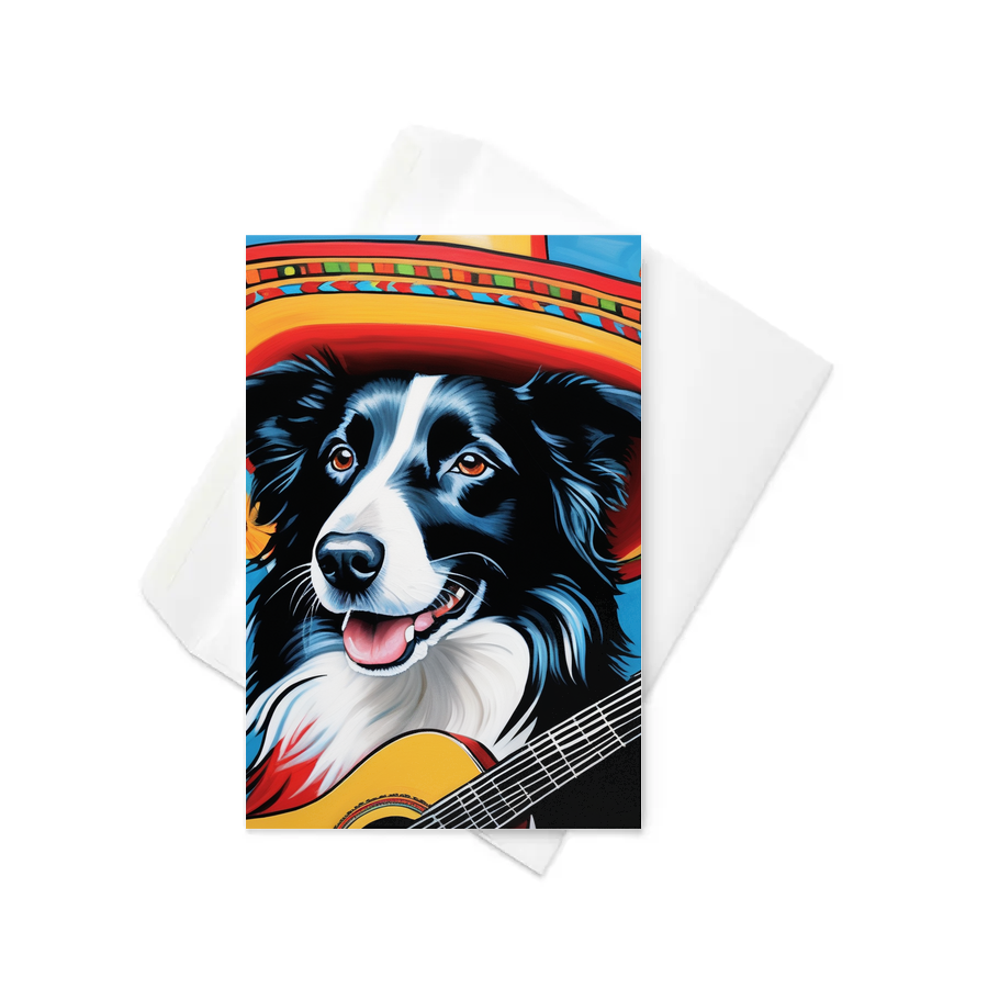 PugMug Custom Border Collie Greeting Card