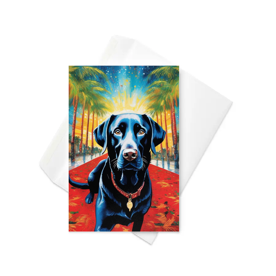 PugMug Custom Black Labrador Retriever Greeting Card