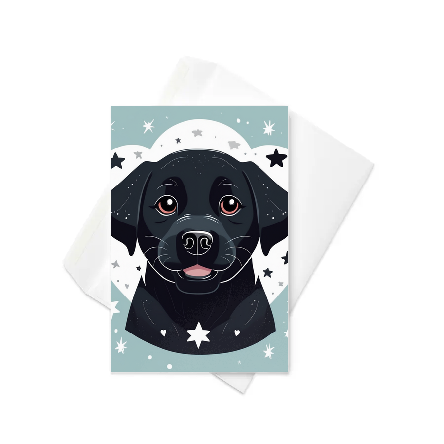 PugMug Custom Black Labrador Retriever Greeting Card