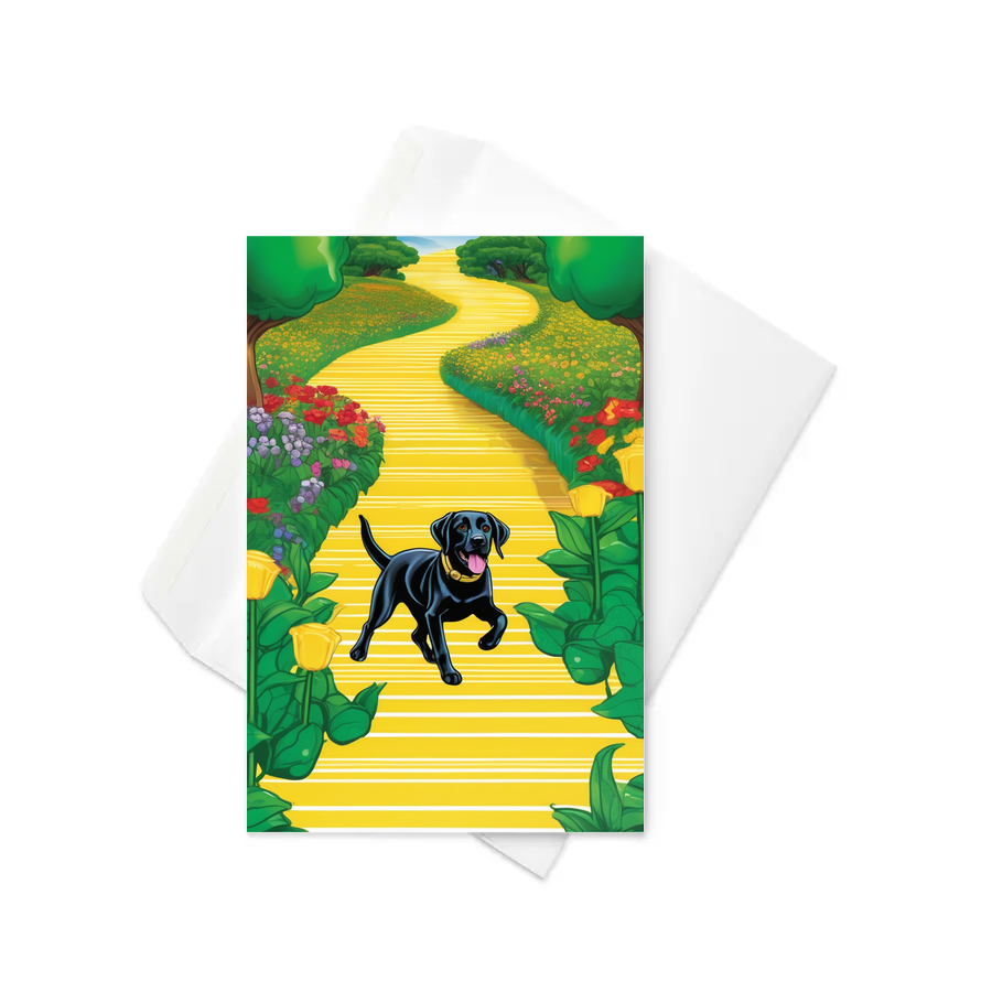 PugMug Custom Black Labrador Retriever Greeting Card