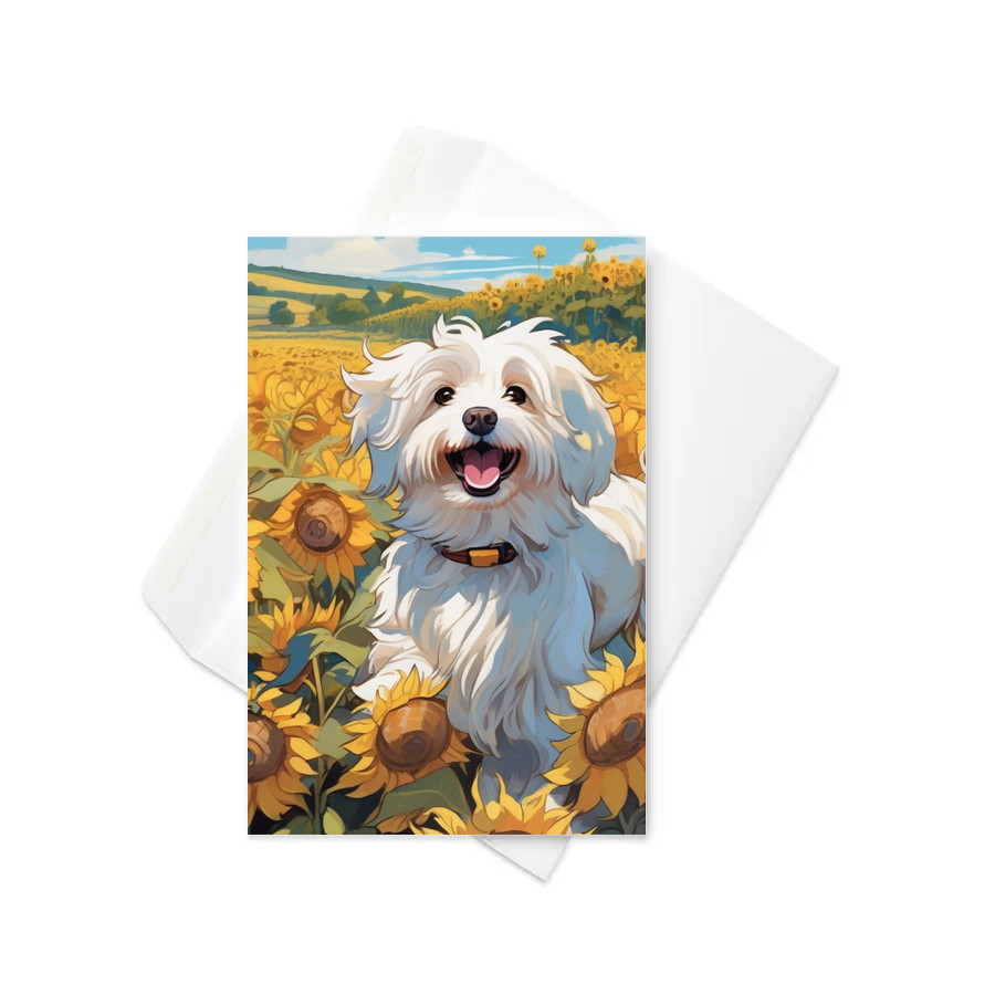 PugMug Custom White Havanese Dog Greeting Card