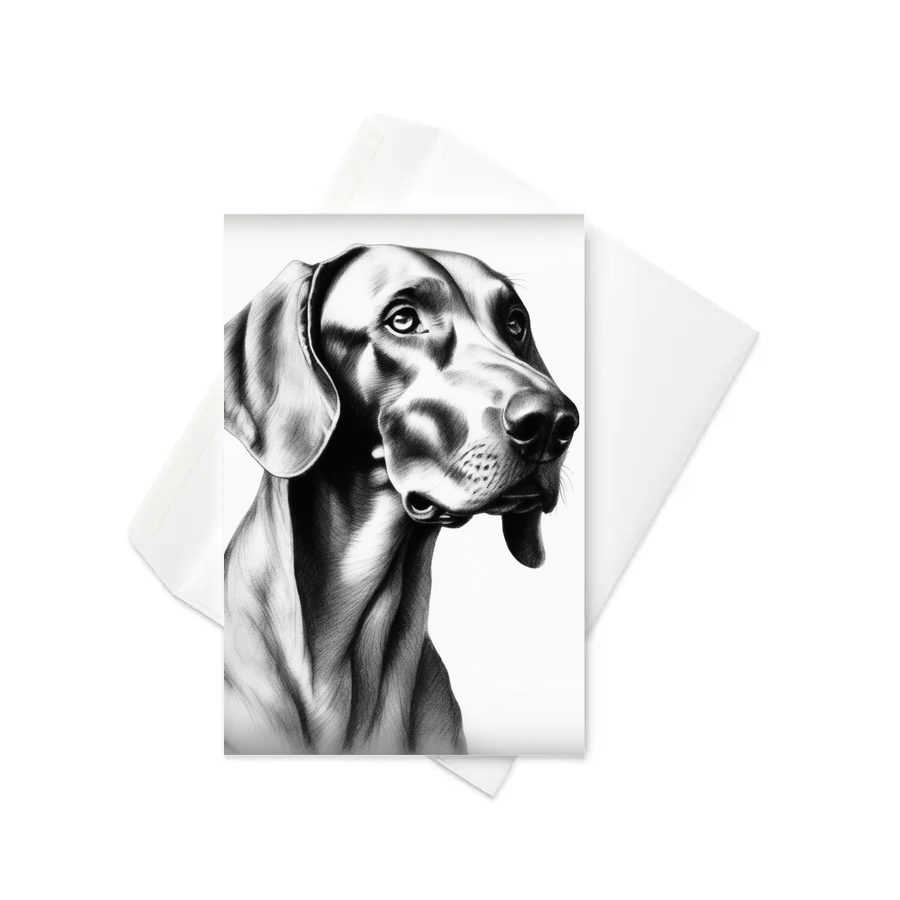 PugMug Custom Weimaraner Greeting Card