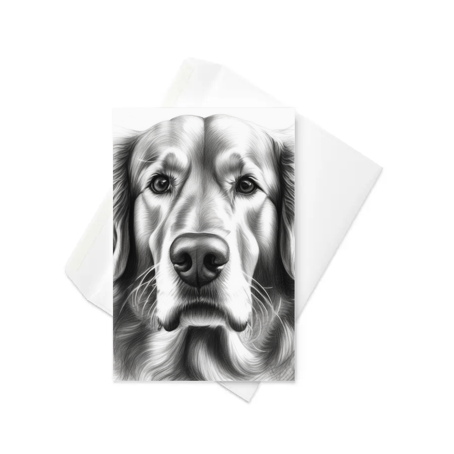 PugMug Custom Golden Retriever Greeting Card