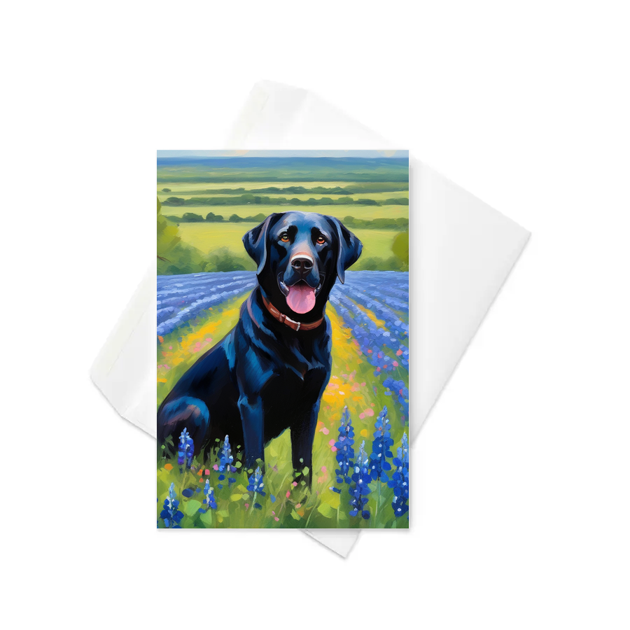 PugMug Custom Black Labrador Retriever Greeting Card