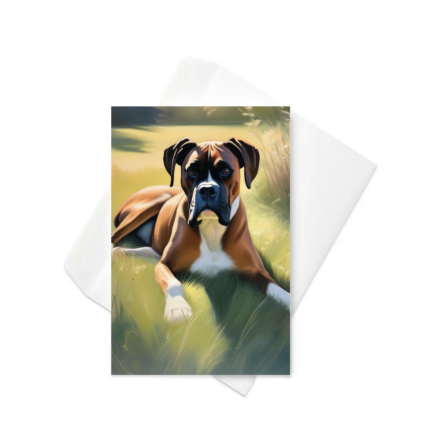 PugMug Custom Boxer Dog Greeting Card