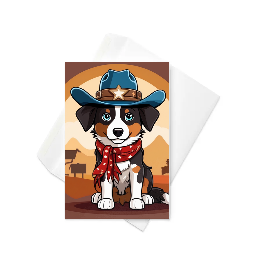 PugMug Custom Miniature American Shepherd Greeting Card