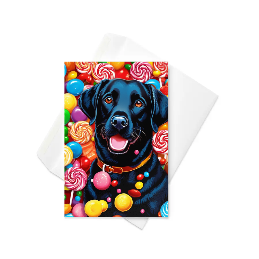 PugMug Custom Black Labrador Retriever Greeting Card