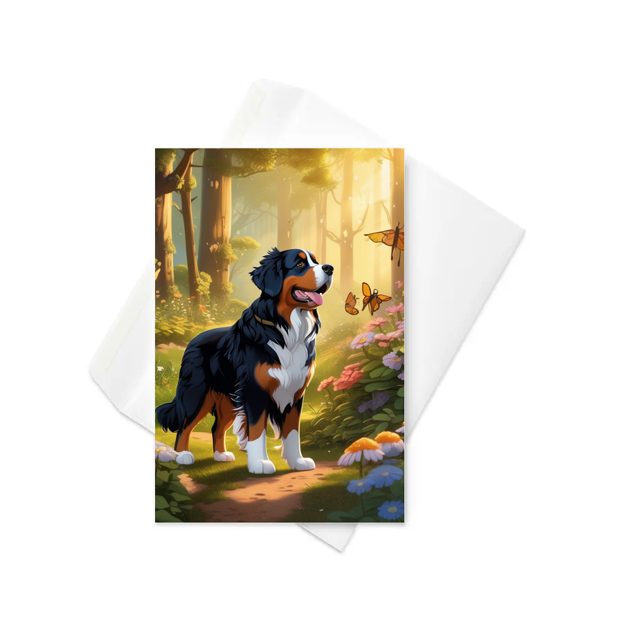 PugMug Custom Bernese Mountain Dog Greeting Card
