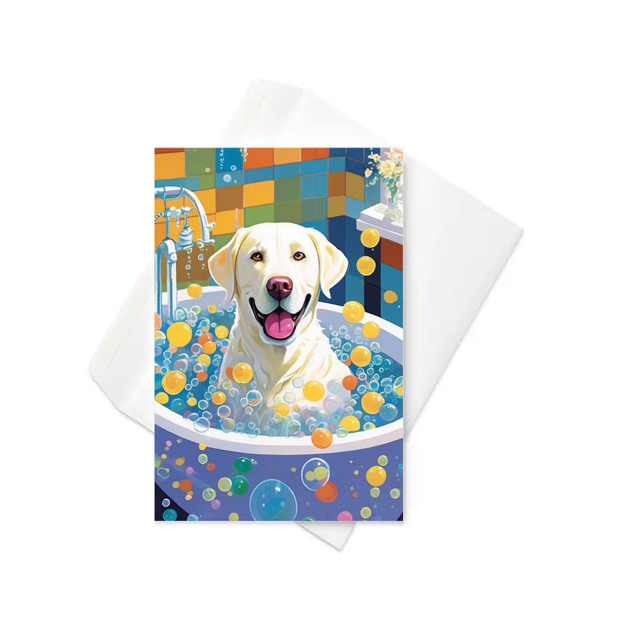 PugMug Custom White Labrador Retriever Greeting Card