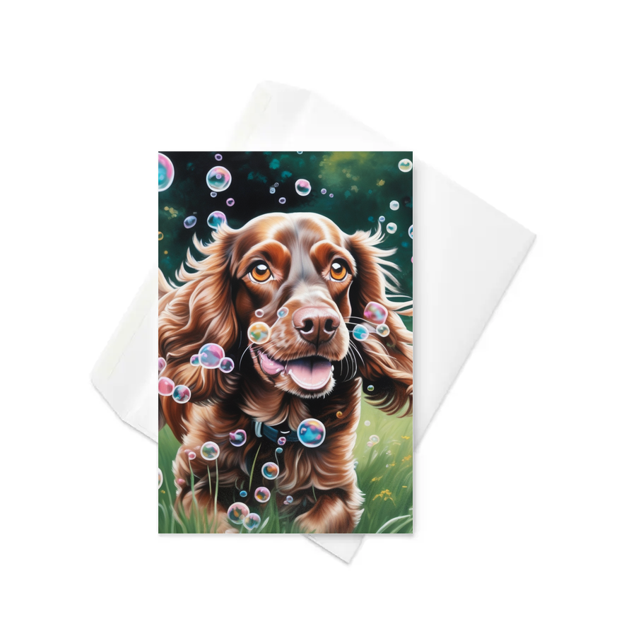 PugMug Custom English Cocker Spaniel Greeting Card