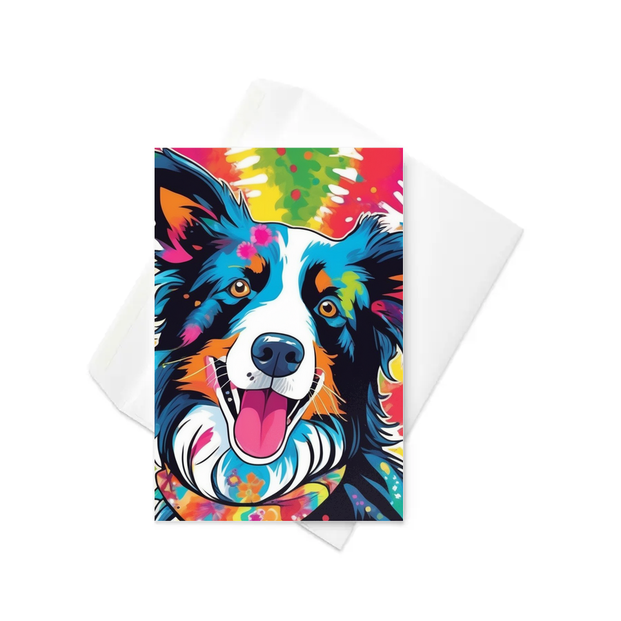 PugMug Custom Border Collie Greeting Card