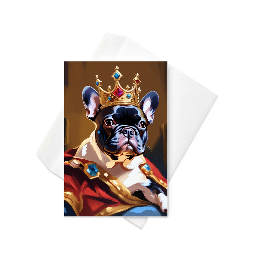 PugMug Custom Tan French Bulldog Greeting Card