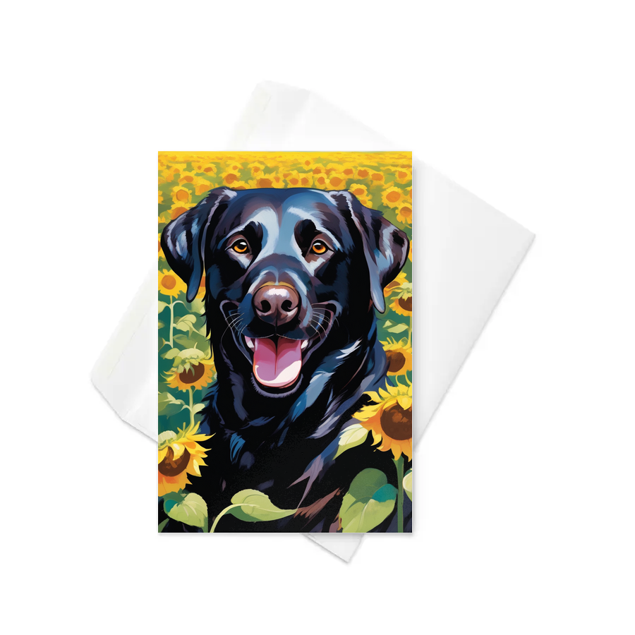 PugMug Custom Black Labrador Retriever Greeting Card