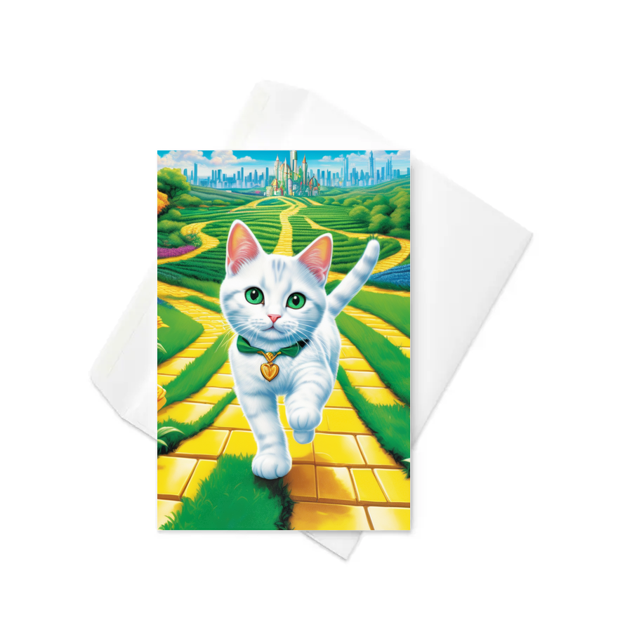 PugMug Custom White Companion Cat Greeting Card