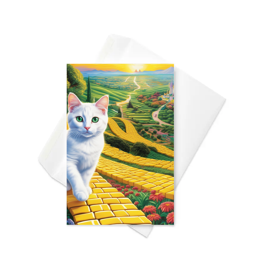 PugMug Custom White Companion Cat Greeting Card