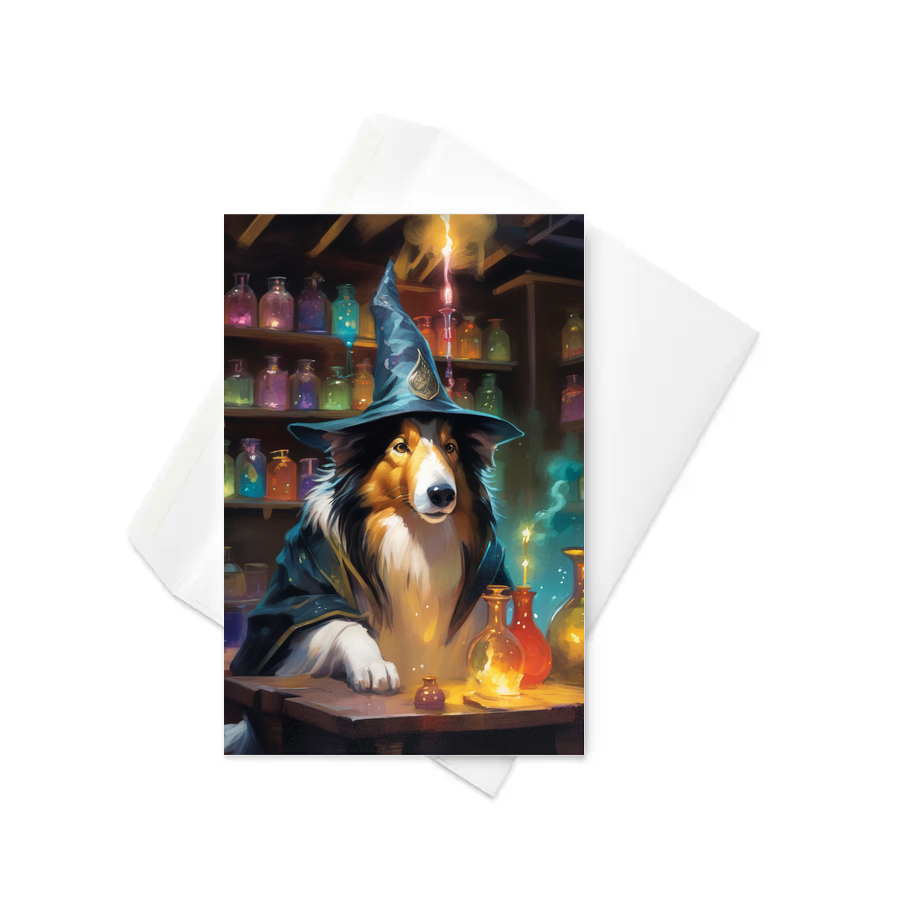 PugMug Custom Collie Greeting Card