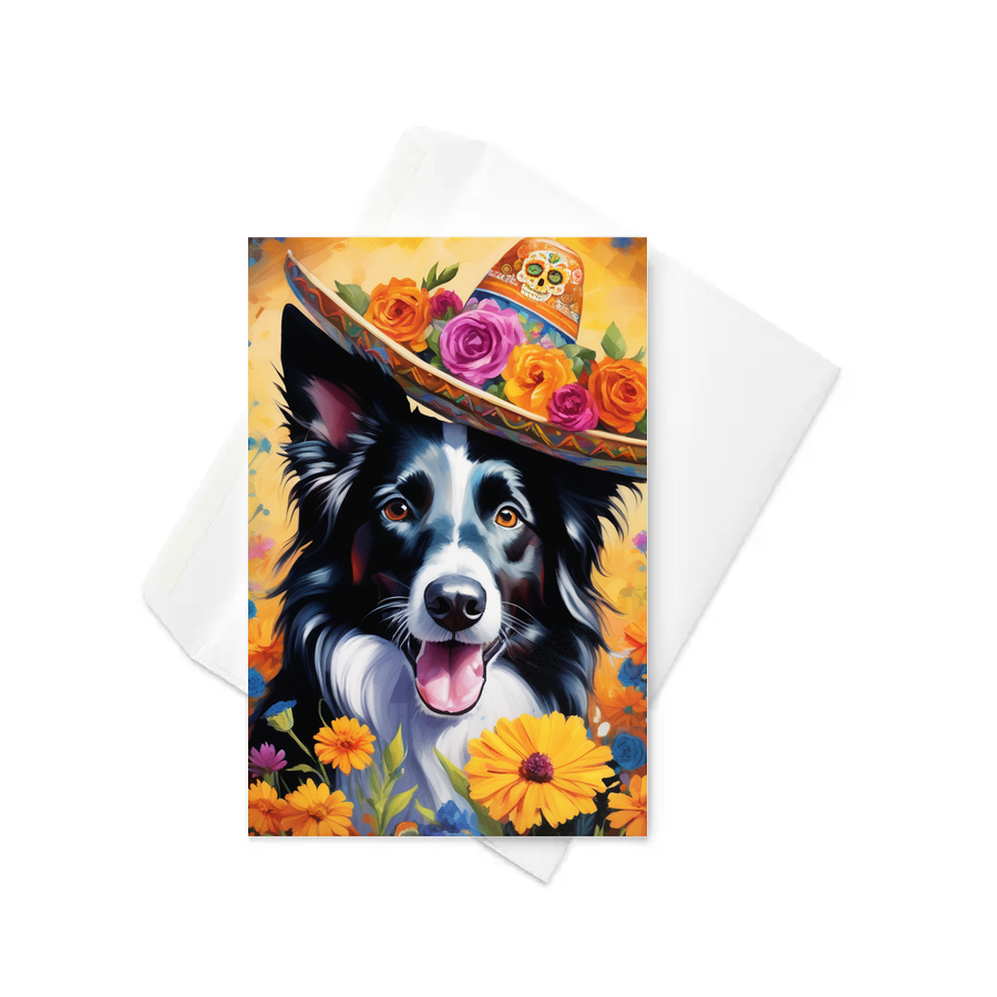 PugMug Custom Border Collie Greeting Card