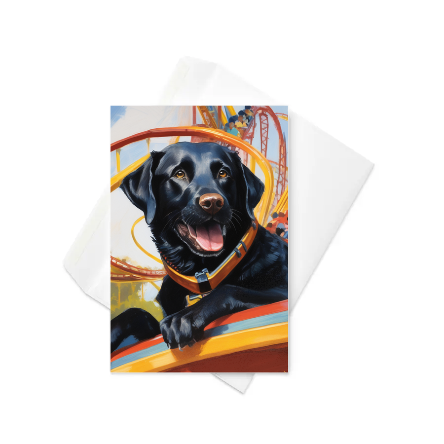 PugMug Custom Black Labrador Retriever Greeting Card