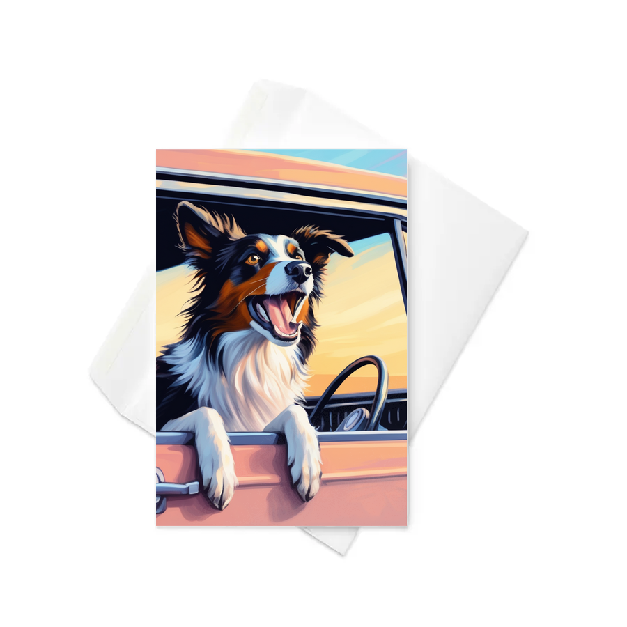 PugMug Custom Border Collie Greeting Card