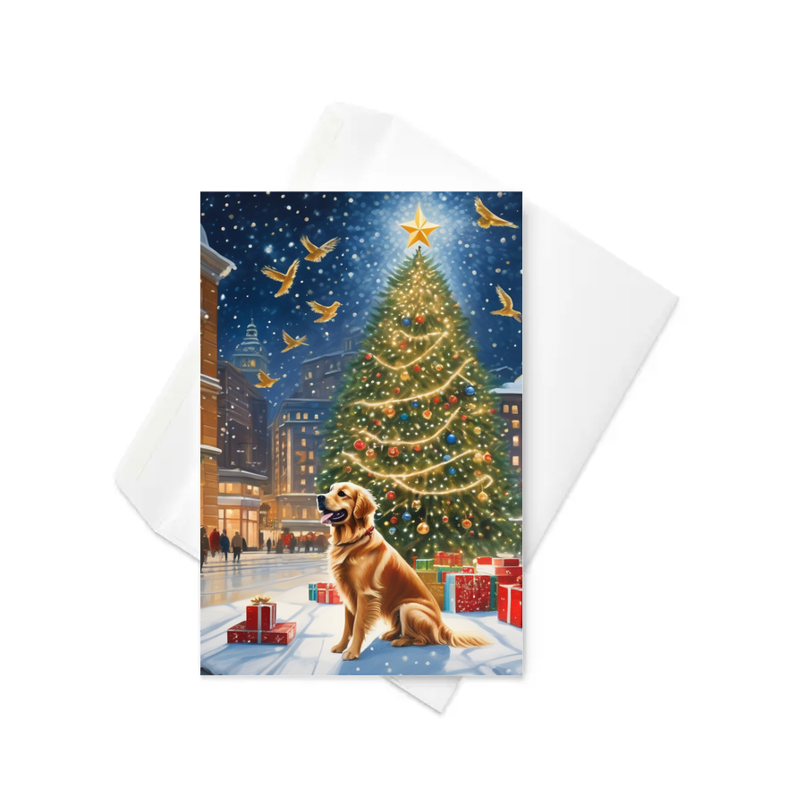PugMug Custom Golden Retriever Greeting Card