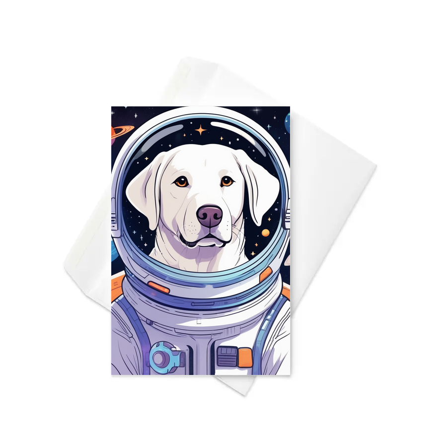 PugMug Custom White Labrador Retriever Greeting Card