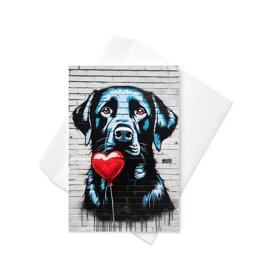 PugMug Custom Black Labrador Retriever Greeting Card