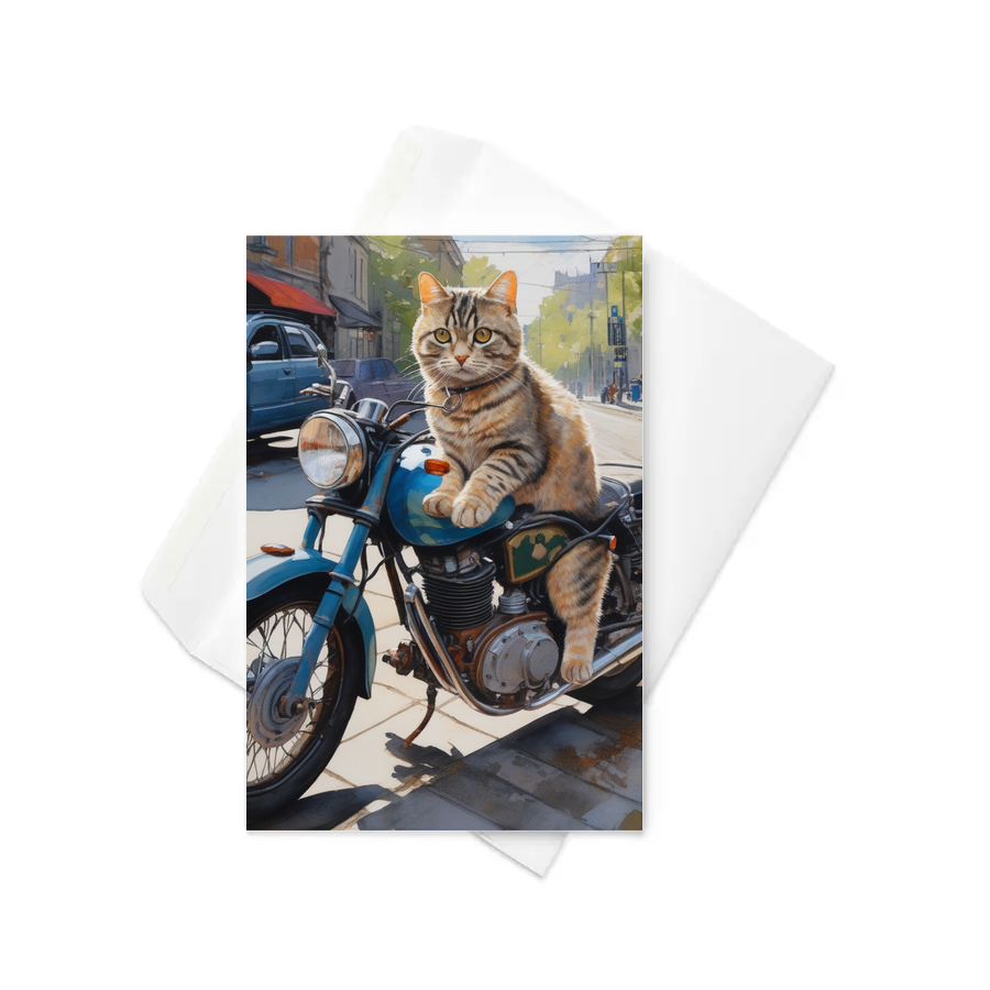 PugMug Custom Tabby Scottish Fold Cat Greeting Card