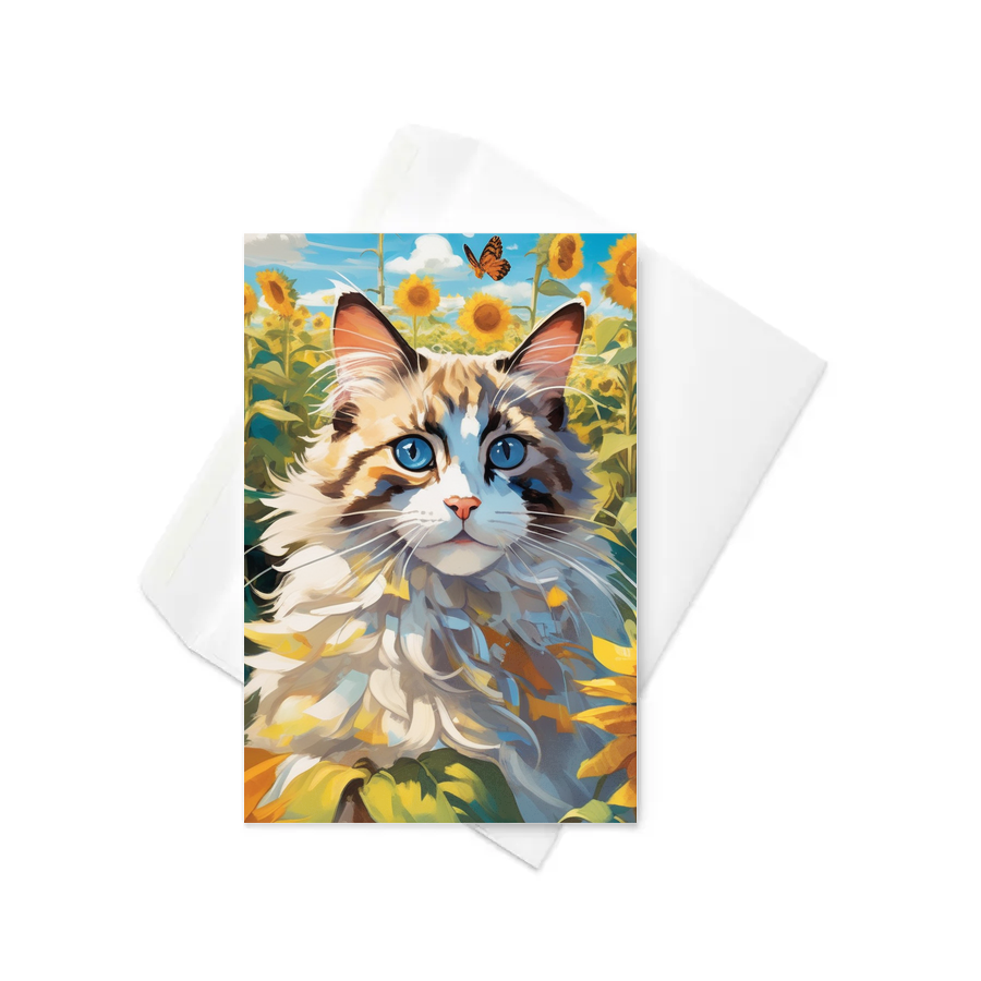 PugMug Custom Tabby Ragdoll Cat Greeting Card