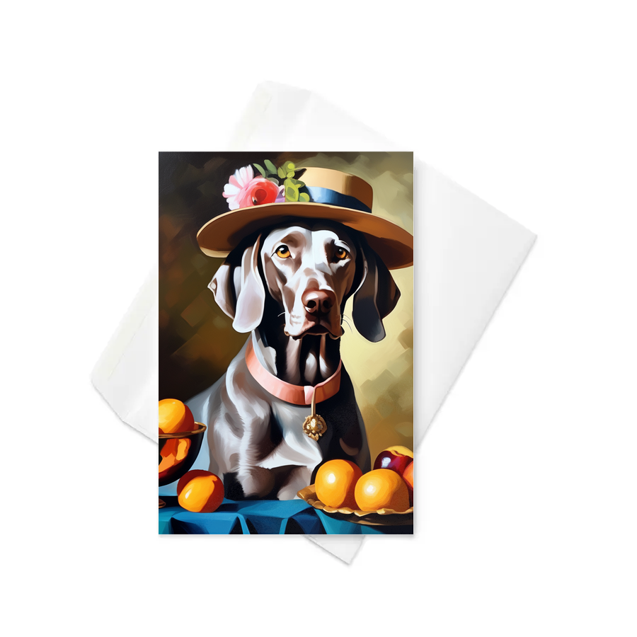 PugMug Custom Weimaraner Greeting Card