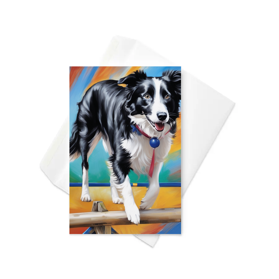 PugMug Custom Border Collie Greeting Card