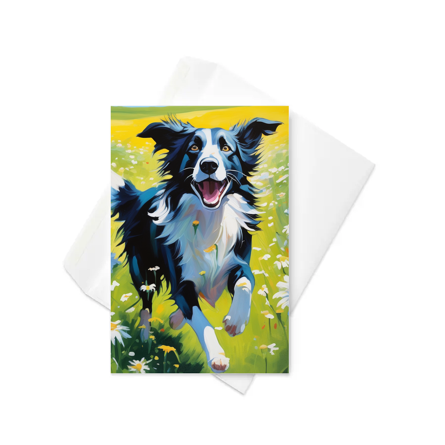 PugMug Custom Border Collie Greeting Card